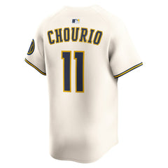 Jackson Chourio Milwaukee Brewers Nike Home Limited Jersey - MLB Jerseys