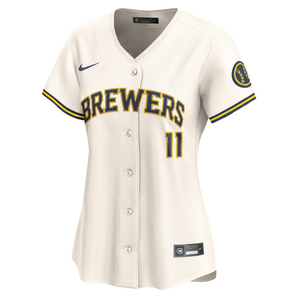 Jackson Chourio Milwaukee Brewers Nike Women's Home Limited Player Jersey - MLB Jerseys