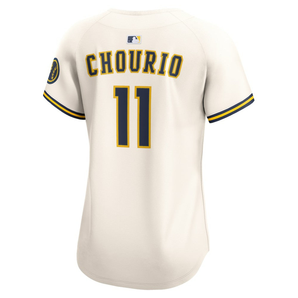 Jackson Chourio Milwaukee Brewers Nike Women's Home Limited Player Jersey - MLB Jerseys