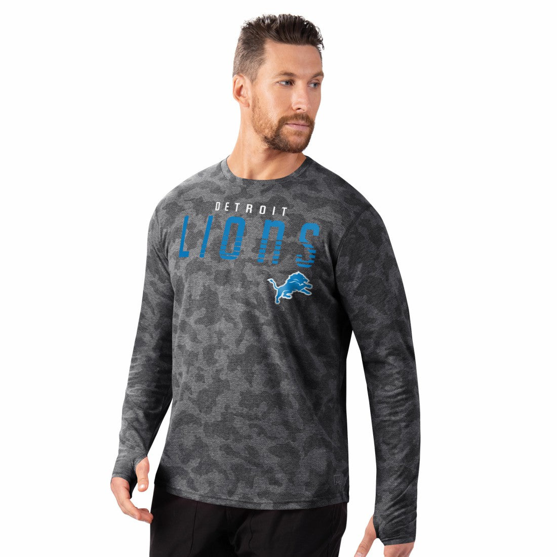 Detroit Lions MSX by Michael Strahan Performance Camo Long Sleeve T-Shirt | NFL US