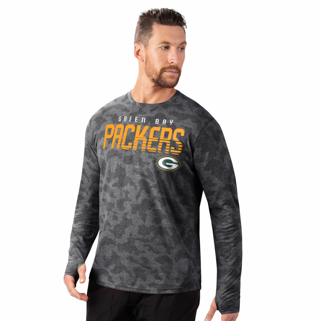 Green Bay Packers MSX by Michael Strahan Performance Camo Long Sleeve T-Shirt | NFL Discount
