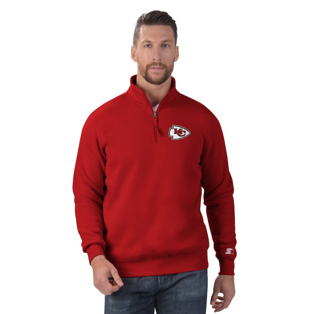 Kansas City Chiefs Starter Classic Quarter-Zip Pullover Sweatshirt | NFL Discount