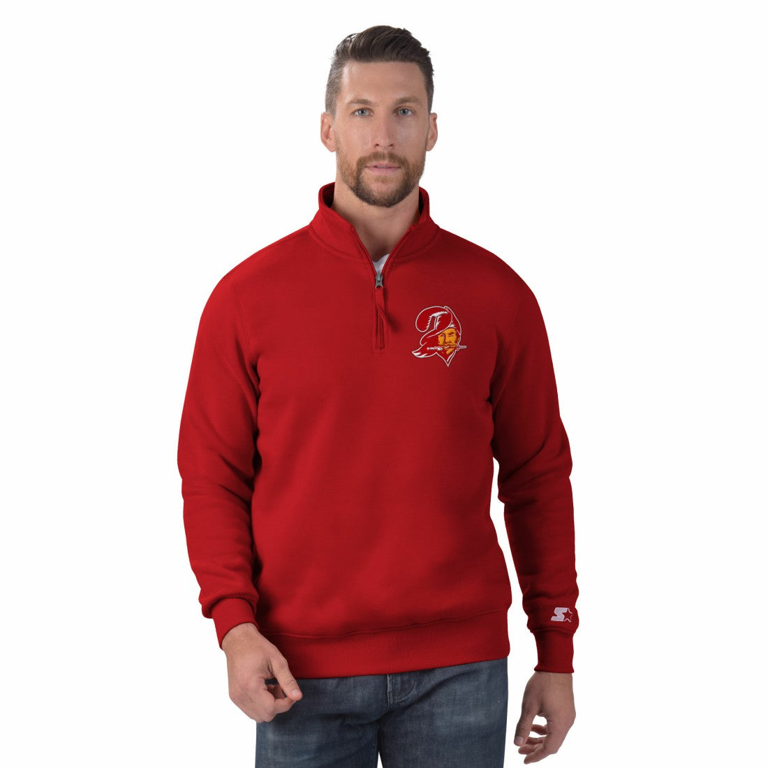 Tampa Bay Buccaneers Starter Classic Quarter-Zip Pullover Sweatshirt | NFL Outlet