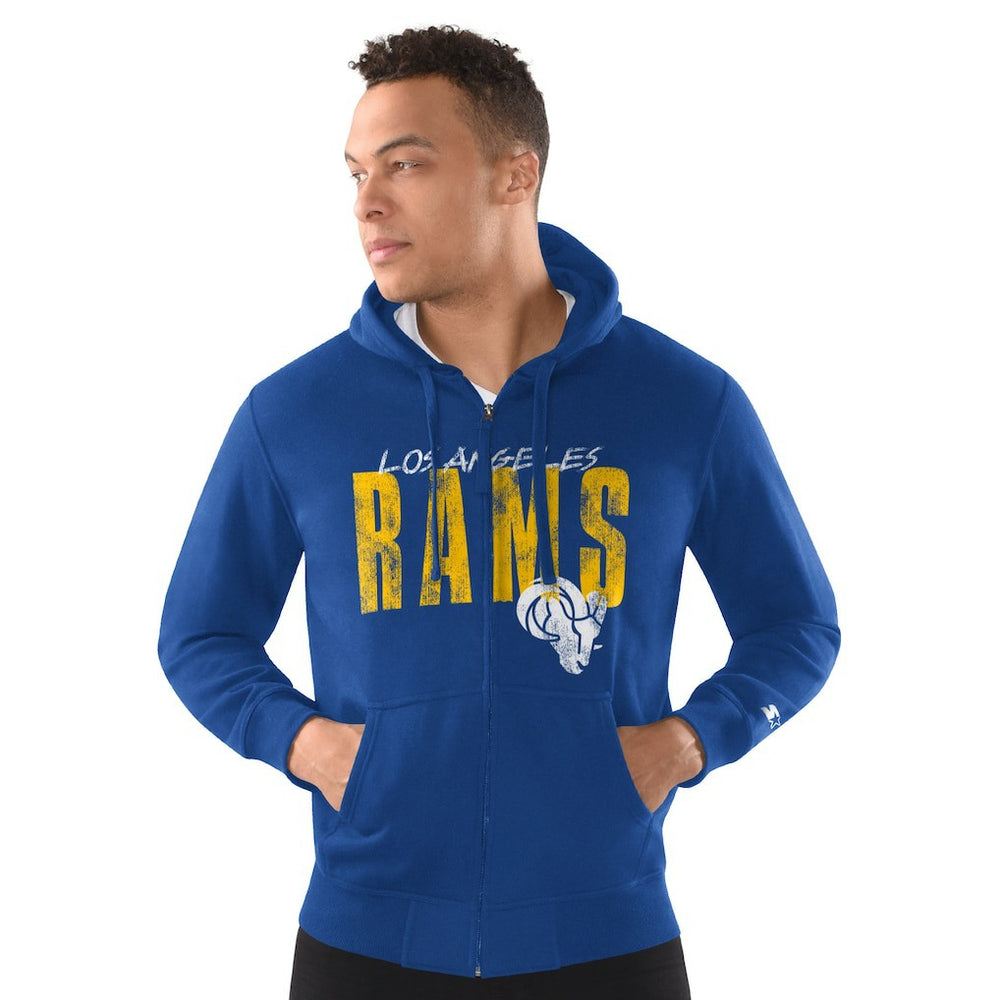 Los Angeles Rams Starter Distressed Classic Full-Zip Hoodie | NFL Online