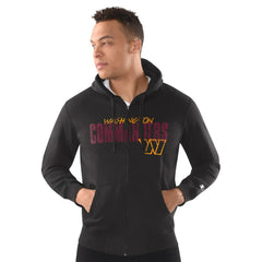 Washington Commanders Starter Distressed Classic Full-Zip Hoodie | NFL Outlet