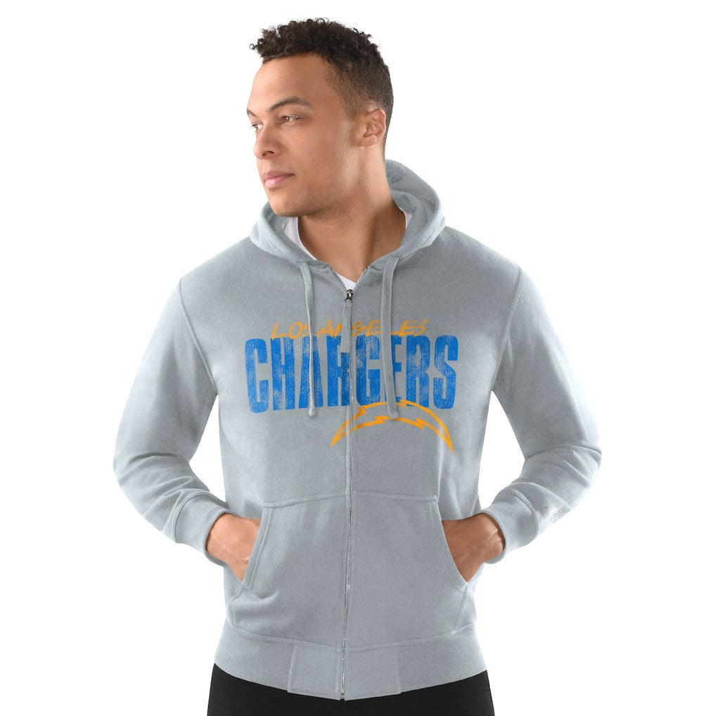 Los Angeles Chargers Starter Distressed Classic Full-Zip Hoodie | NFL Outlet