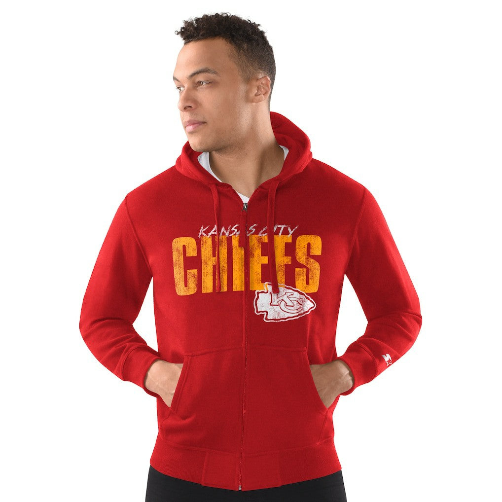 Kansas City Chiefs Starter Distressed Classic Full-Zip Hoodie | NFL New