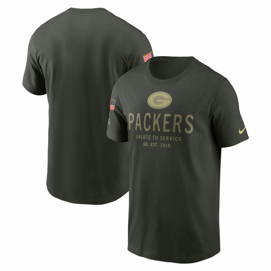 Green Bay Packers 2025 Salute to Service Sideline Primary Edge Dri-FIT T-Shirt | NFL Near me