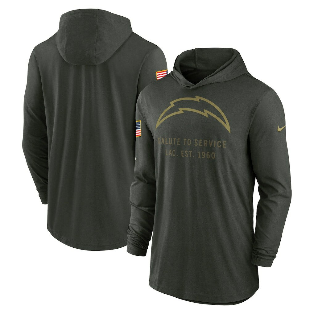 Los Angeles Chargers 2025 Salute to Service Sideline Dri-FIT Lightweight Hooded Pullover | NFL Near me