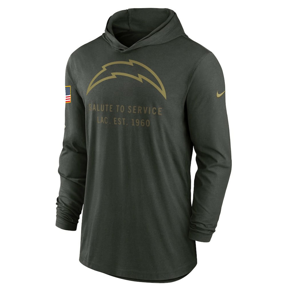 Los Angeles Chargers 2025 Salute to Service Sideline Dri-FIT Lightweight Hooded Pullover | NFL Near me