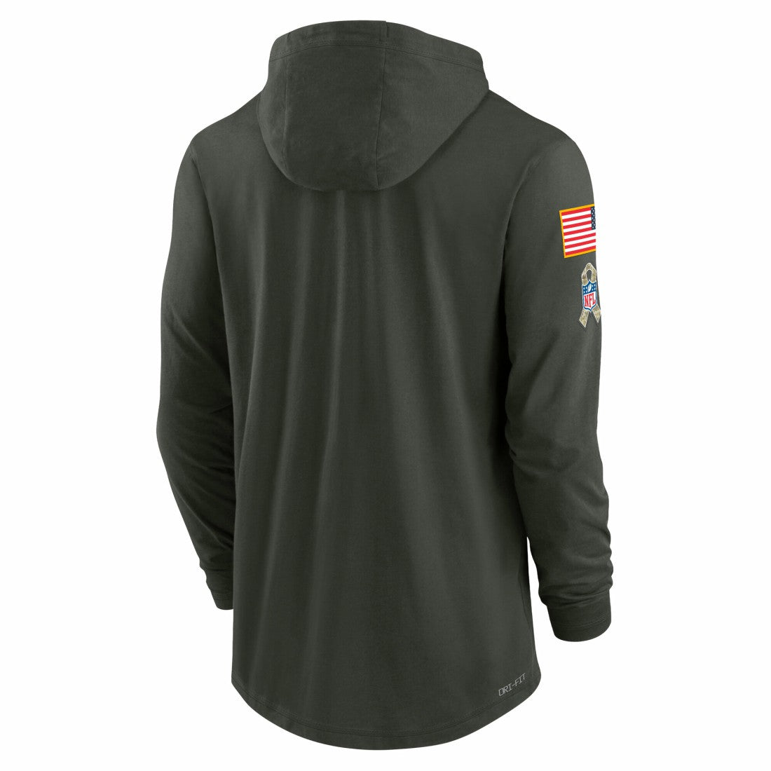 New York Jets 2025 Salute to Service Sideline Dri-FIT Lightweight Hooded Pullover | NFL New