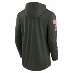 New York Jets 2025 Salute to Service Sideline Dri-FIT Lightweight Hooded Pullover | NFL New