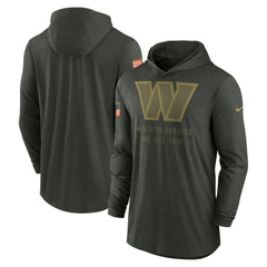 Washington Commanders 2025 Salute to Service Sideline Dri-FIT Lightweight Hooded Pullover | NFL New