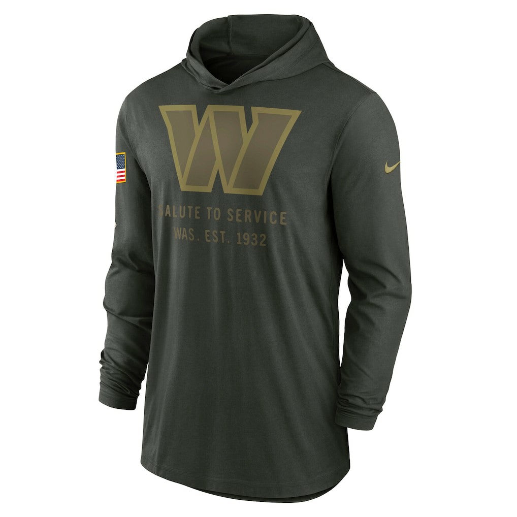 Washington Commanders 2025 Salute to Service Sideline Dri-FIT Lightweight Hooded Pullover | NFL New