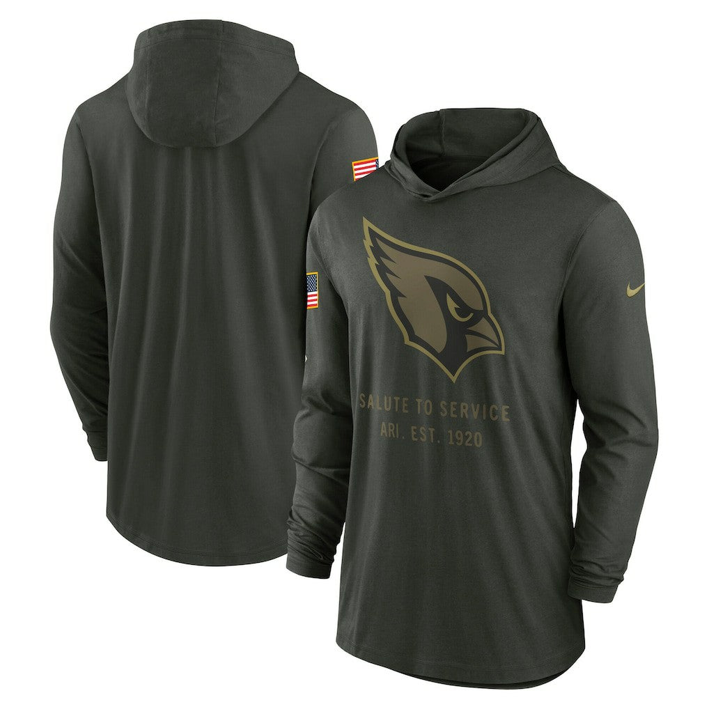 Arizona Cardinals 2025 Salute to Service Sideline Dri-FIT Lightweight Hooded Pullover | NFL On sale