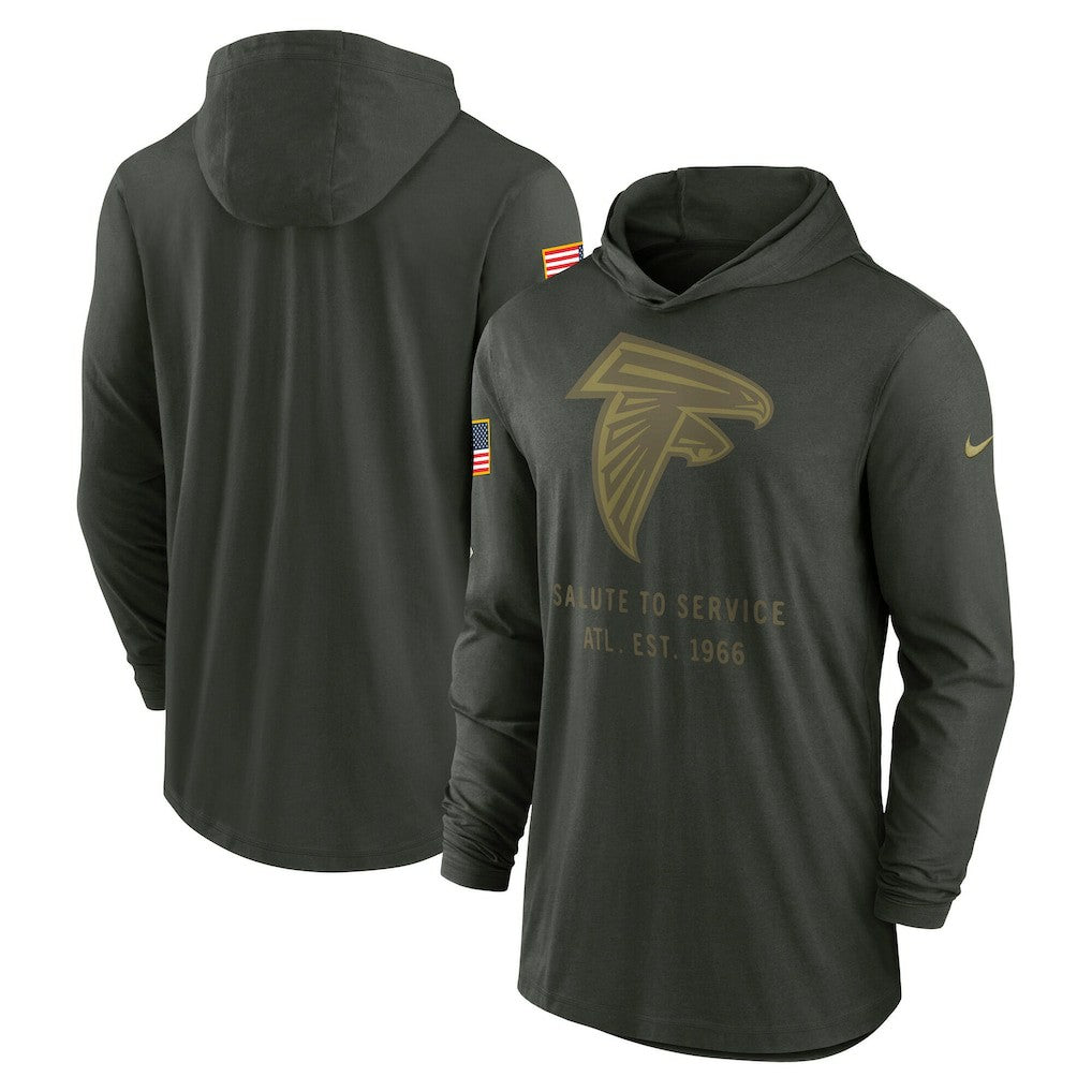 Atlanta Falcons 2025 Salute to Service Sideline Dri-FIT Lightweight Hooded Pullover | NFL US