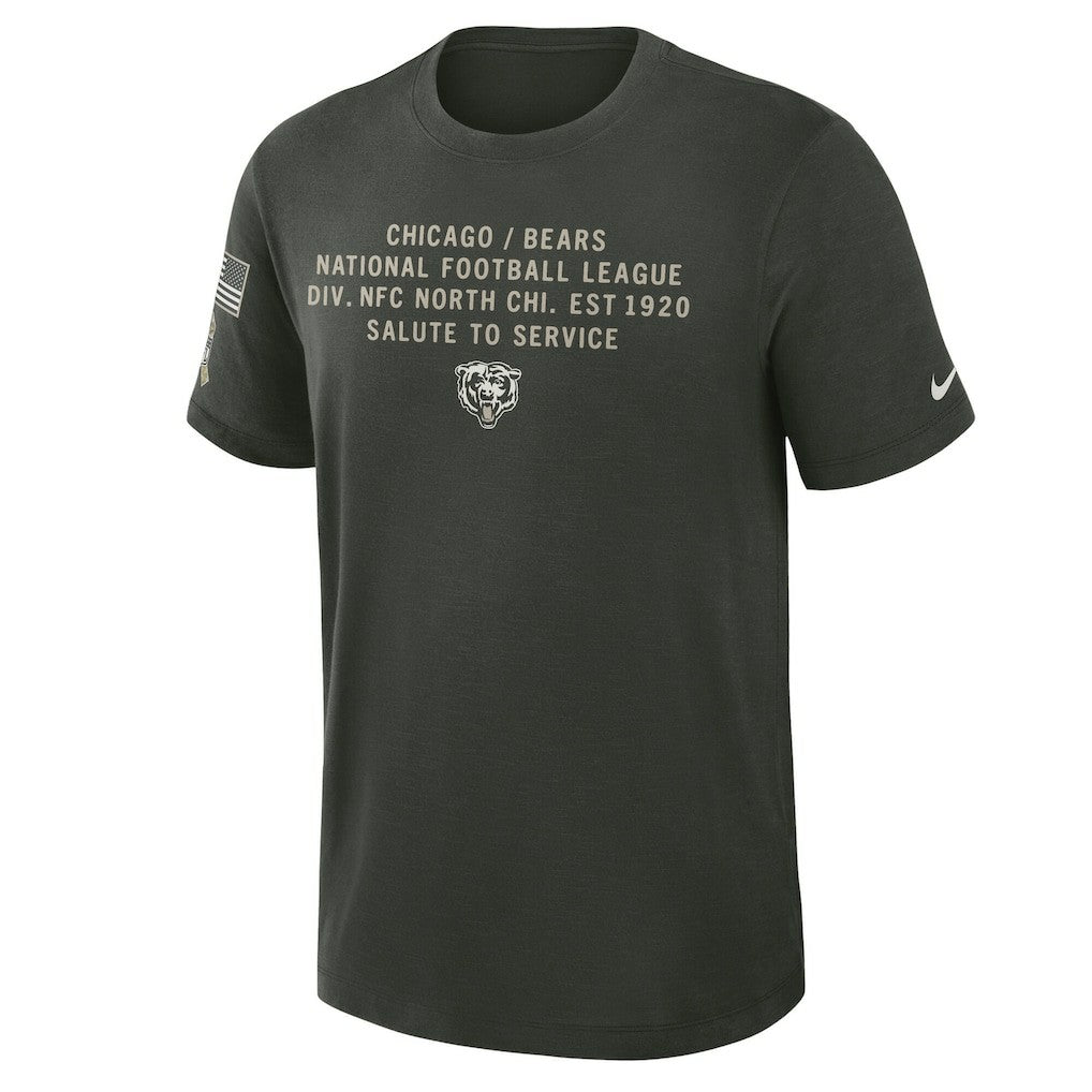 Chicago Bears 2025 Salute to Service Sideline Slub Dri-FIT T-Shirt | NFL Discount