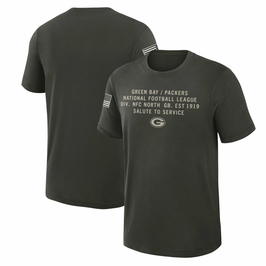 Green Bay Packers 2025 Salute to Service Sideline Slub Dri-FIT T-Shirt | NFL Hot