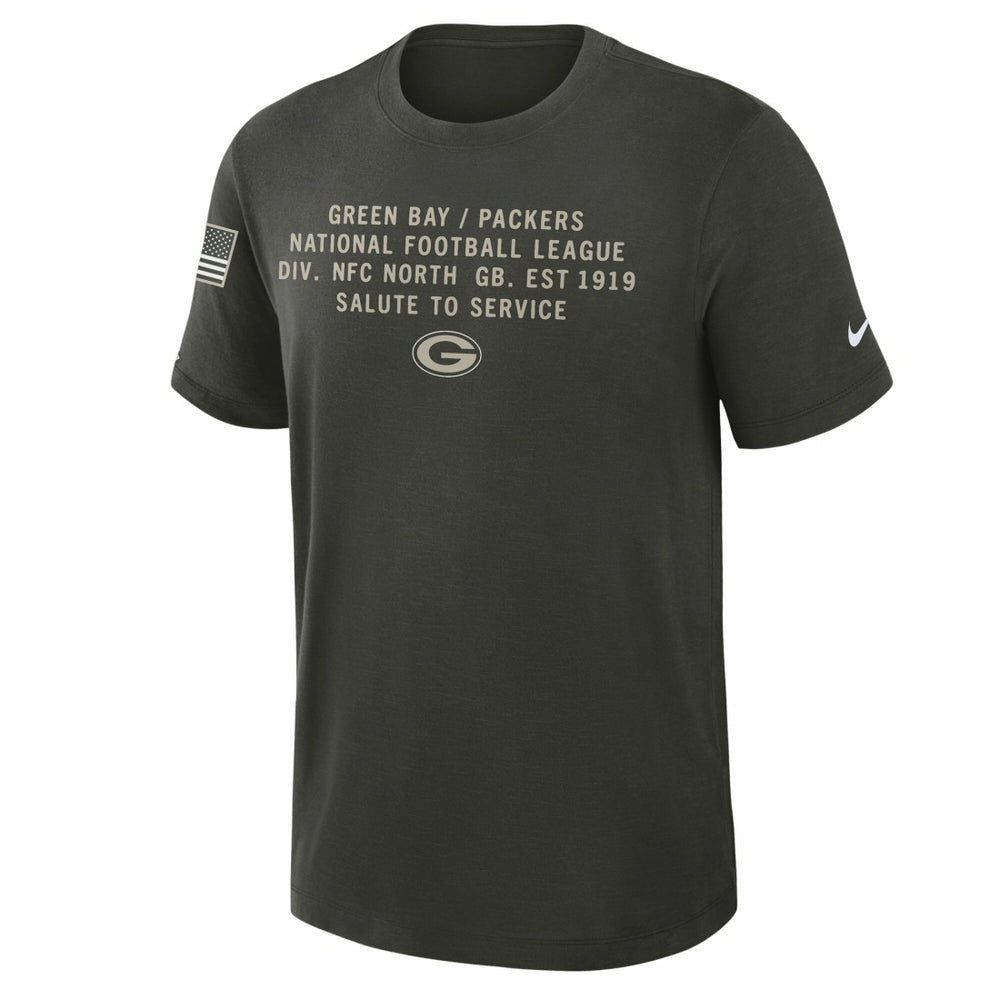 Green Bay Packers 2025 Salute to Service Sideline Slub Dri-FIT T-Shirt | NFL Hot
