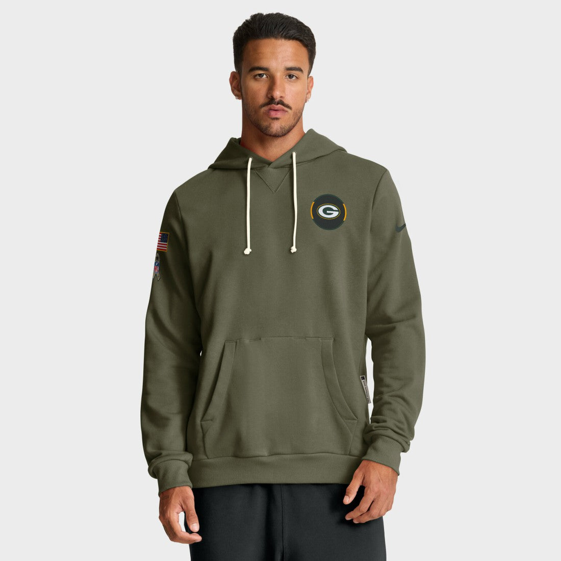 Green Bay Packers 2025 Salute to Service Sideline Standard Issue Dri-FIT Hoodie | NFL Outlet