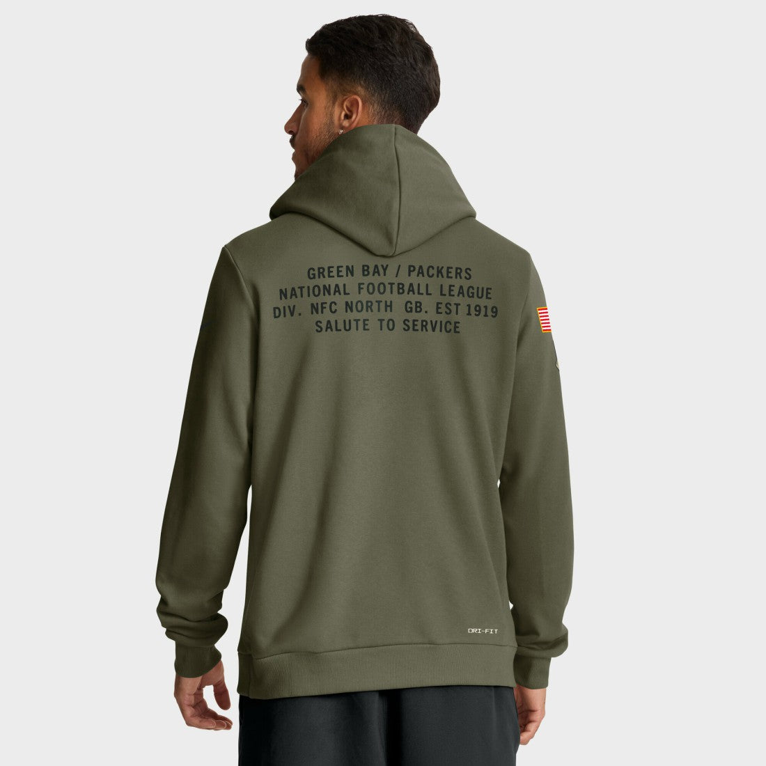 Green Bay Packers 2025 Salute to Service Sideline Standard Issue Dri-FIT Hoodie | NFL Outlet