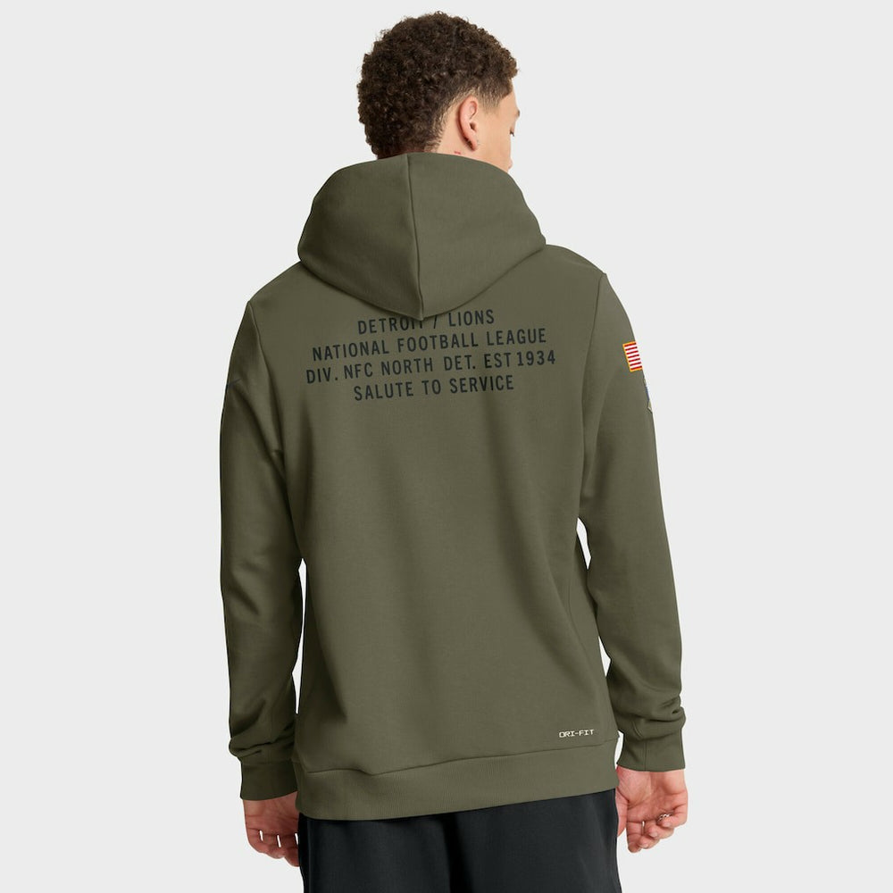 Detroit Lions 2025 Salute to Service Sideline Standard Issue Dri-FIT Hoodie | NFL Near me