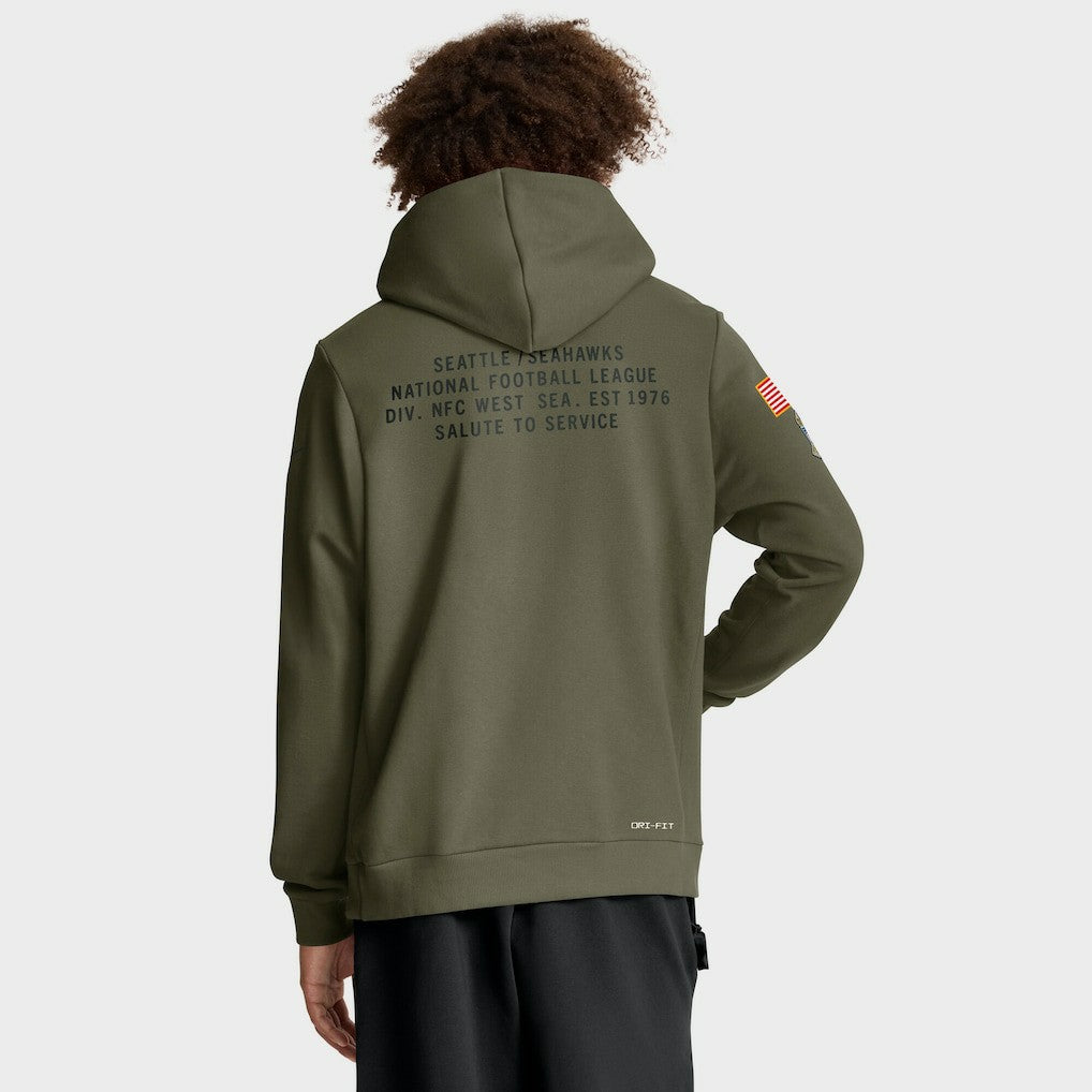 Seattle Seahawks 2025 Salute to Service Sideline Standard Issue Dri-FIT Hoodie | NFL On sale