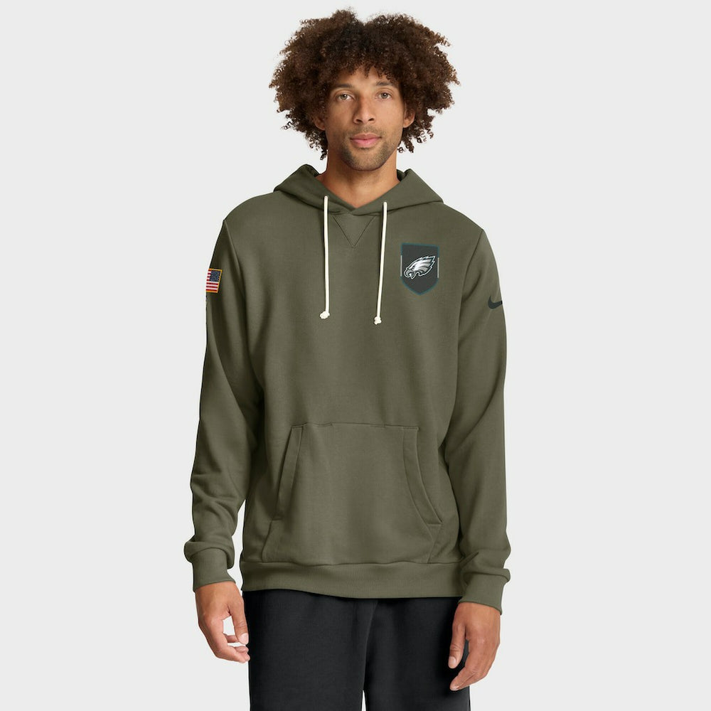 Philadelphia Eagles 2025 Salute to Service Sideline Standard Issue Dri-FIT Hoodie | NFL Outlet