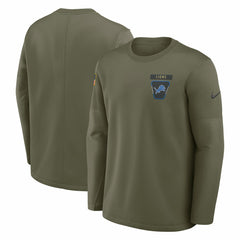 Detroit Lions 2025 Salute to Service Sideline Coaches Therma-FIT Long Sleeve Shirt | NFL Online