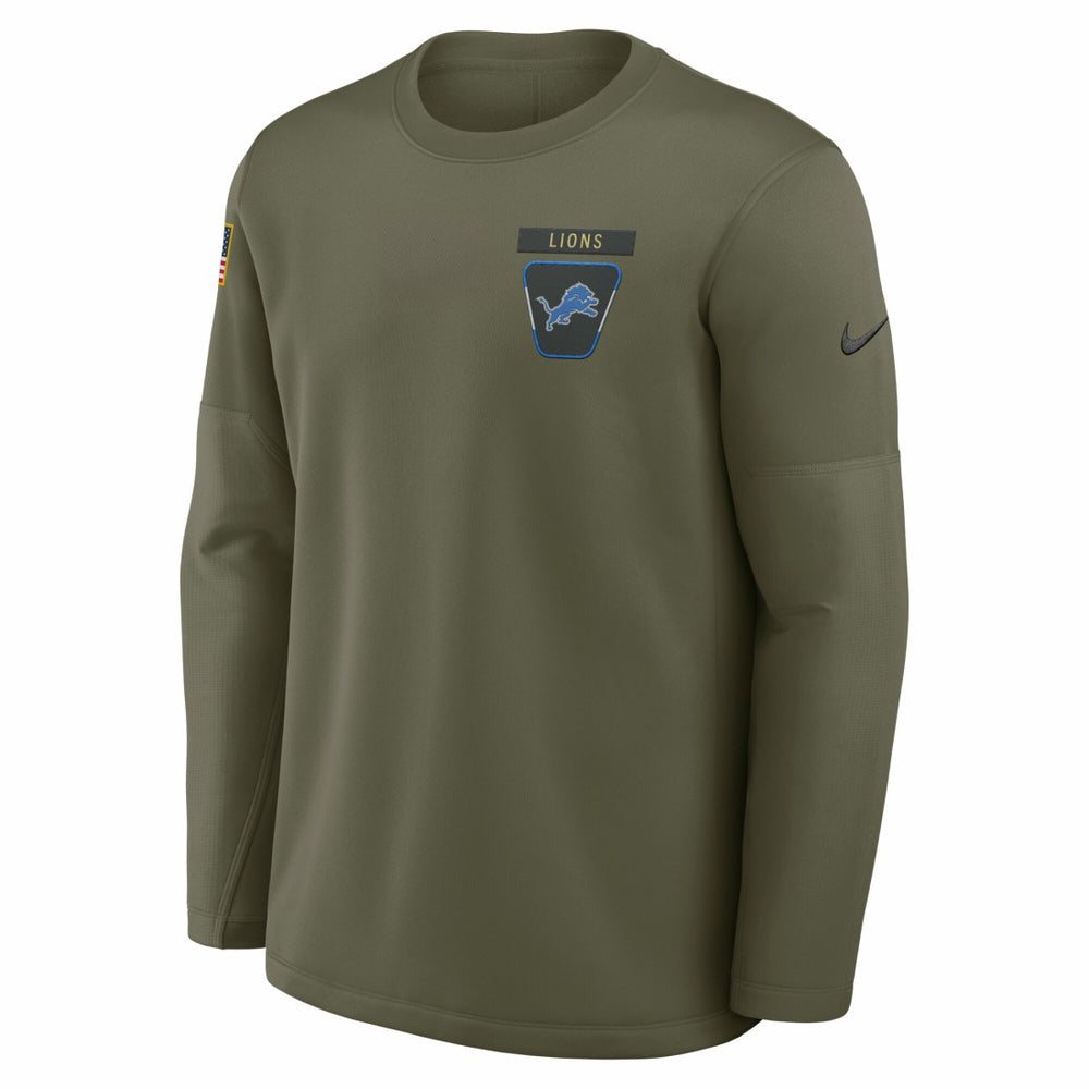 Detroit Lions 2025 Salute to Service Sideline Coaches Therma-FIT Long Sleeve Shirt | NFL Online