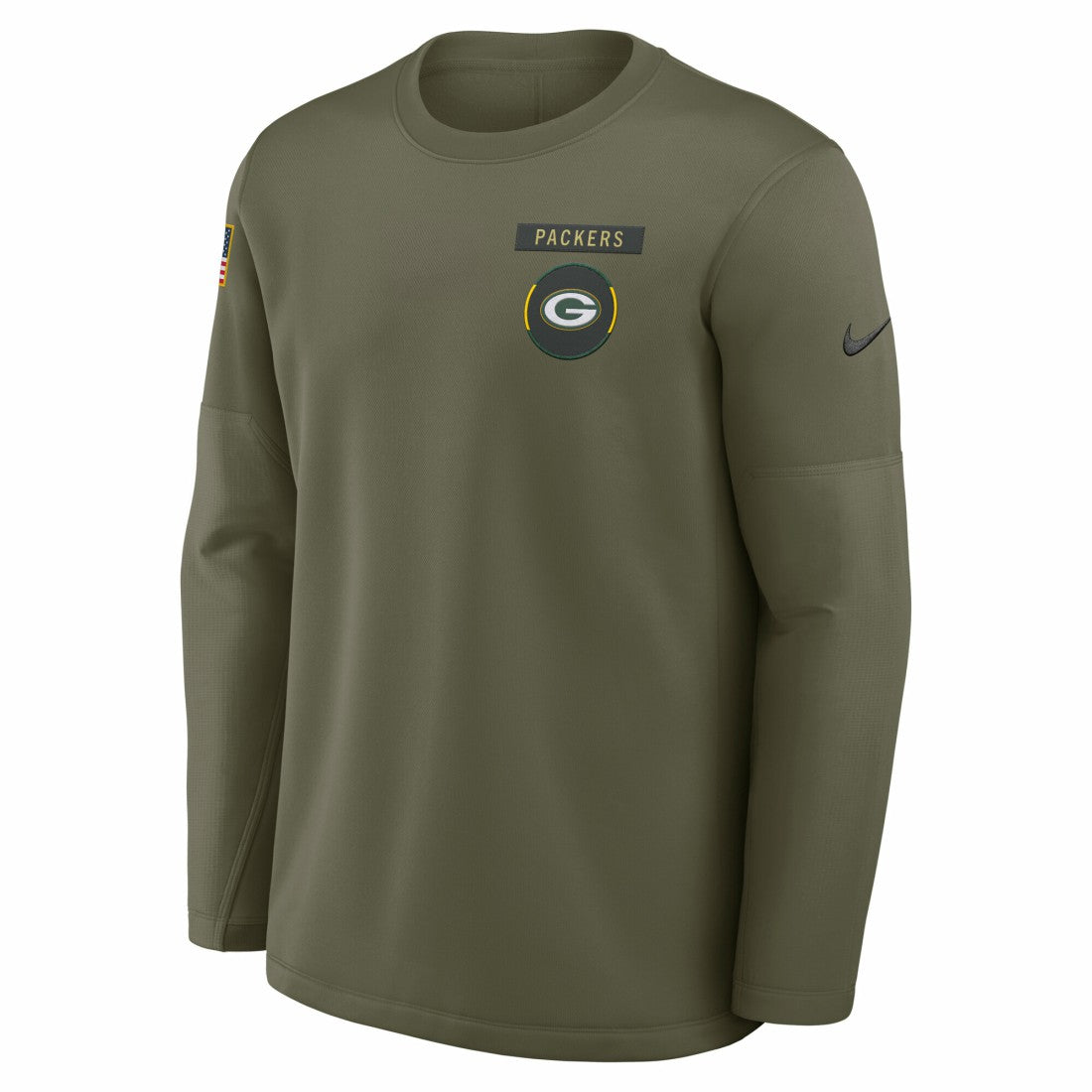 Green Bay Packers 2025 Salute to Service Sideline Coaches Therma-FIT Long Sleeve Shirt | NFL Discount