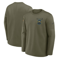 Los Angeles Chargers 2025 Salute to Service Sideline Coaches Therma-FIT Long Sleeve Shirt | NFL US