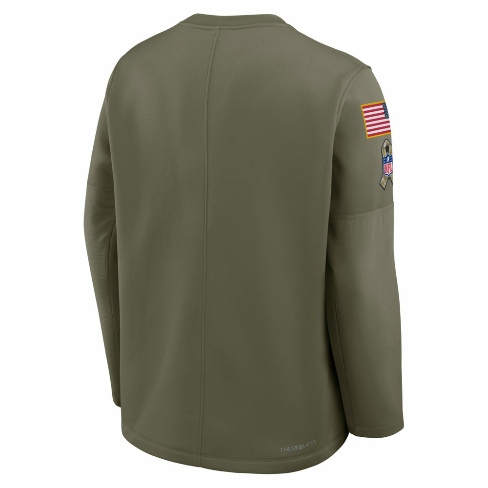 Miami Dolphins 2025 Salute to Service Sideline Coaches Therma-FIT Long Sleeve Shirt | NFL On sale