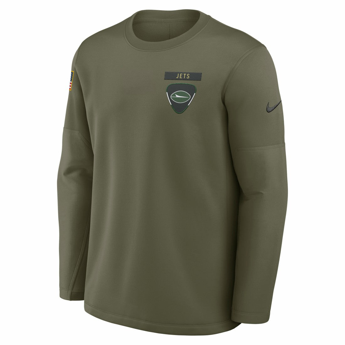 New York Jets 2025 Salute to Service Sideline Coaches Therma-FIT Long Sleeve Shirt | NFL Discount