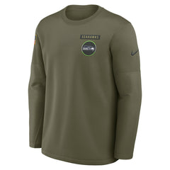 Seattle Seahawks 2025 Salute to Service Sideline Coaches Therma-FIT Long Sleeve Shirt | NFL Online