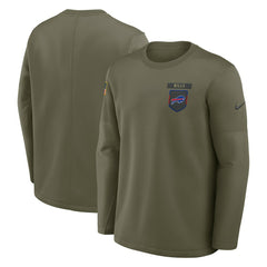 Buffalo Bills 2025 Salute to Service Sideline Coaches Therma-FIT Long Sleeve Shirt | NFL On sale