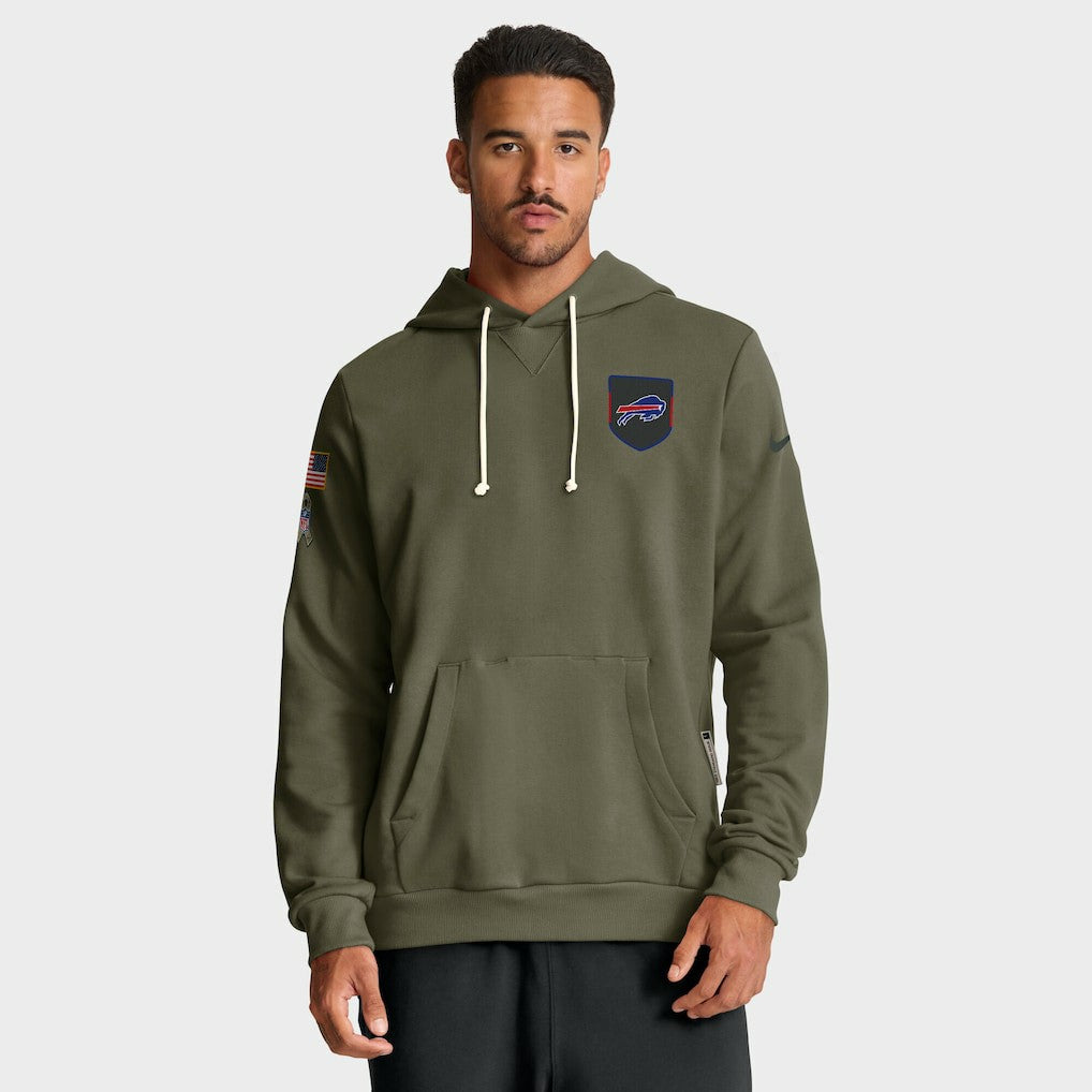 Buffalo Bills Big & Tall 2025 Salute to Service Sideline Dominant Force Dri-FIT Hoodie | NFL Hot