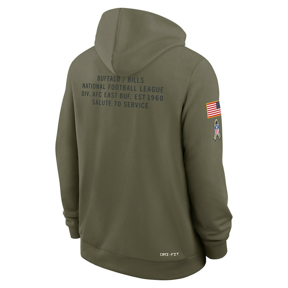 Buffalo Bills Big & Tall 2025 Salute to Service Sideline Dominant Force Dri-FIT Hoodie | NFL Hot