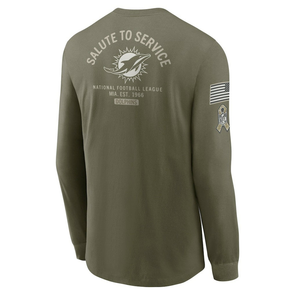 Miami Dolphins 2025 Salute to Service Sideline Long Sleeve T-Shirt | NFL US