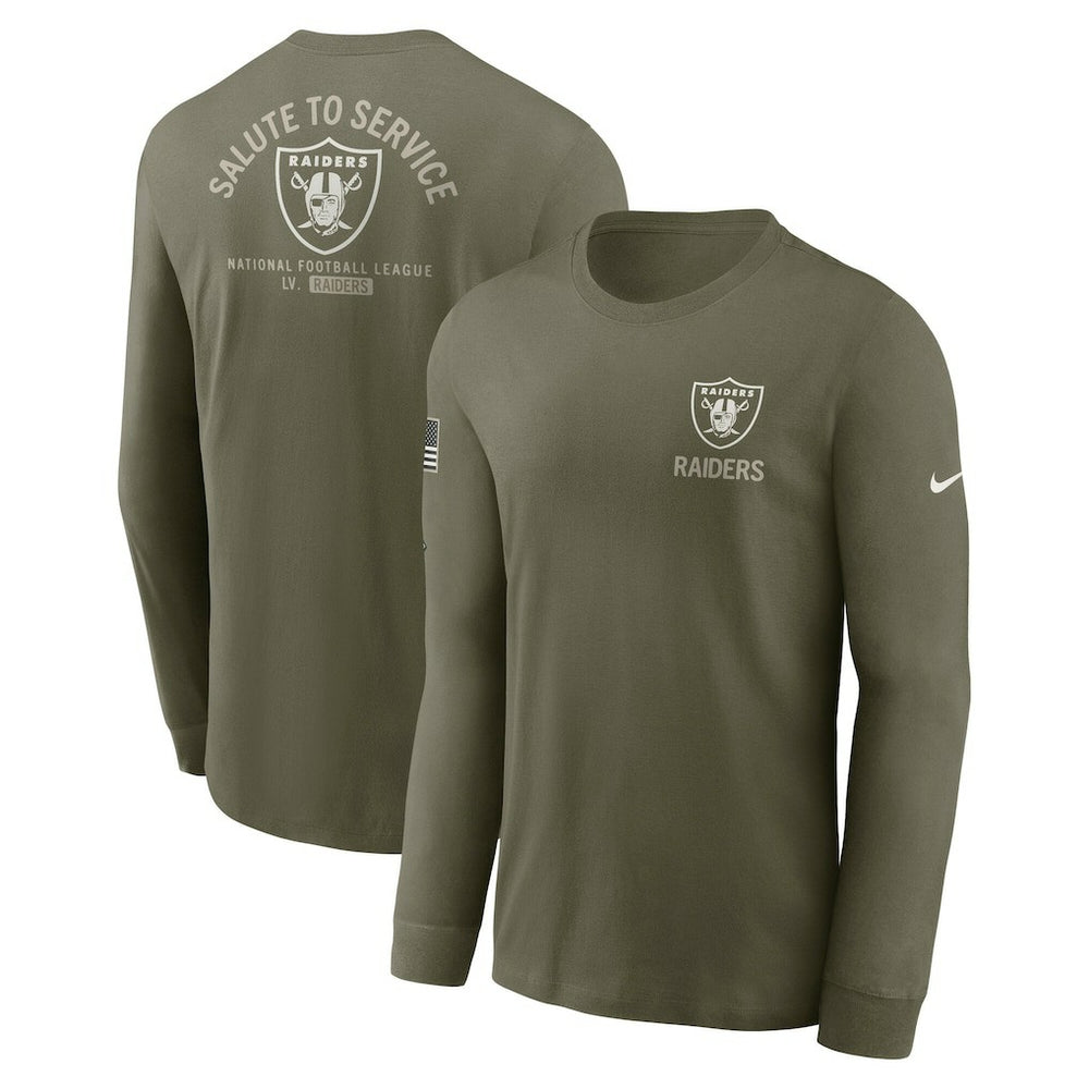 Las Vegas Raiders 2025 Salute to Service Sideline Long Sleeve T-Shirt | NFL New