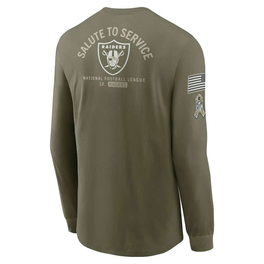 Las Vegas Raiders 2025 Salute to Service Sideline Long Sleeve T-Shirt | NFL New