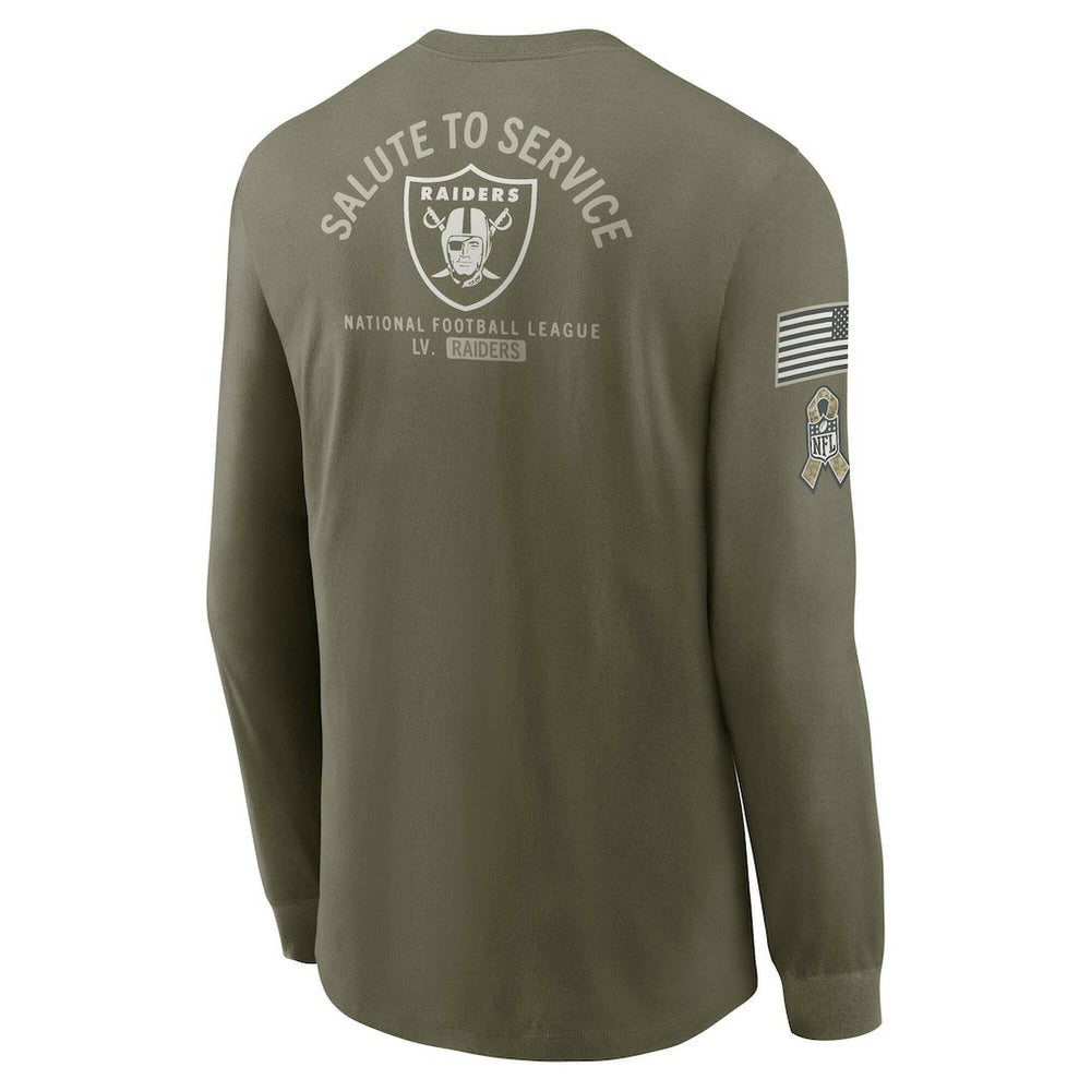 Las Vegas Raiders 2025 Salute to Service Sideline Long Sleeve T-Shirt | NFL New