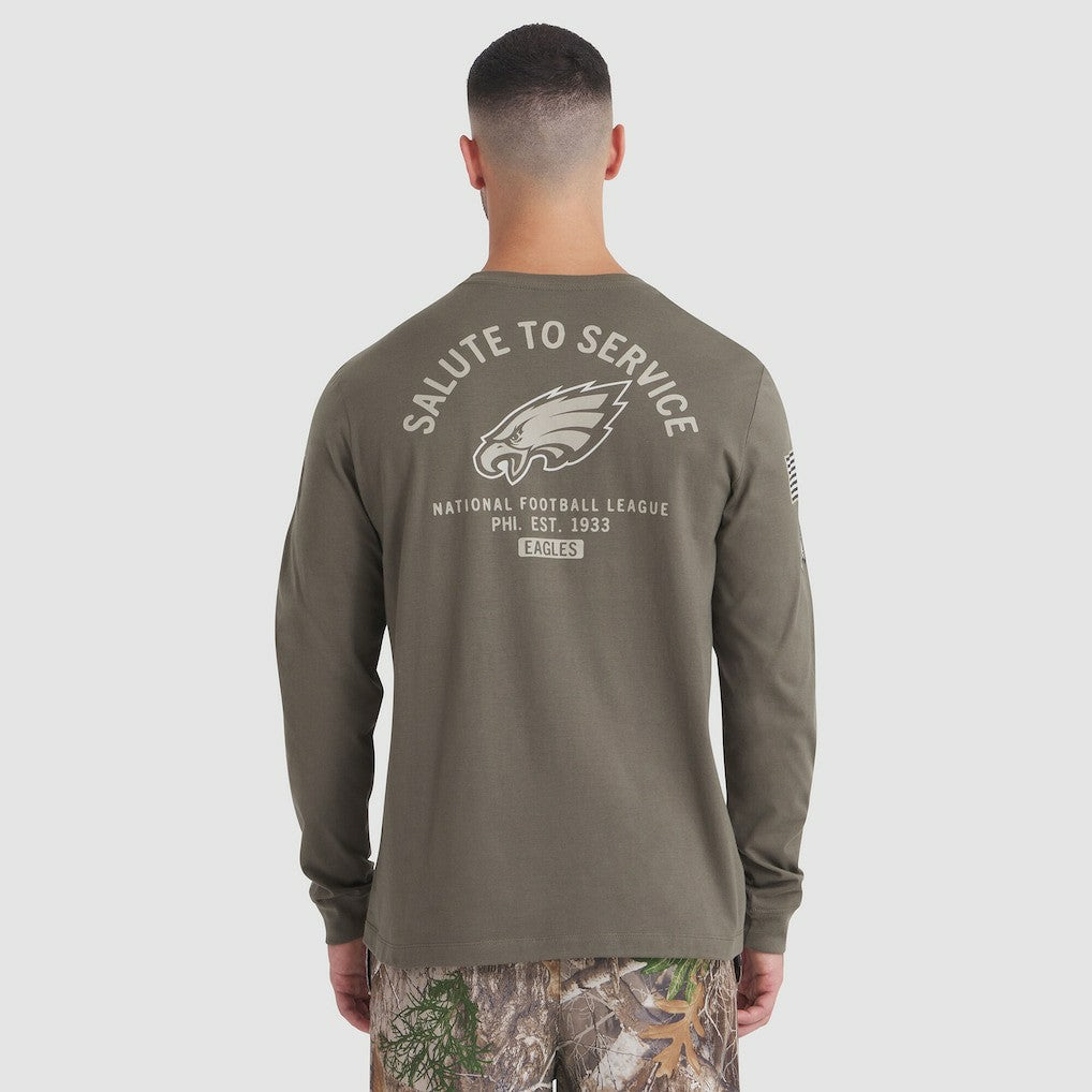 Philadelphia Eagles 2025 Salute to Service Sideline Long Sleeve T-Shirt | NFL Discount