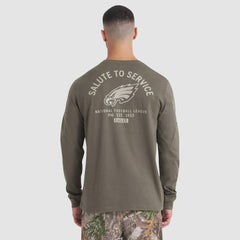 Philadelphia Eagles 2025 Salute to Service Sideline Long Sleeve T-Shirt | NFL Discount