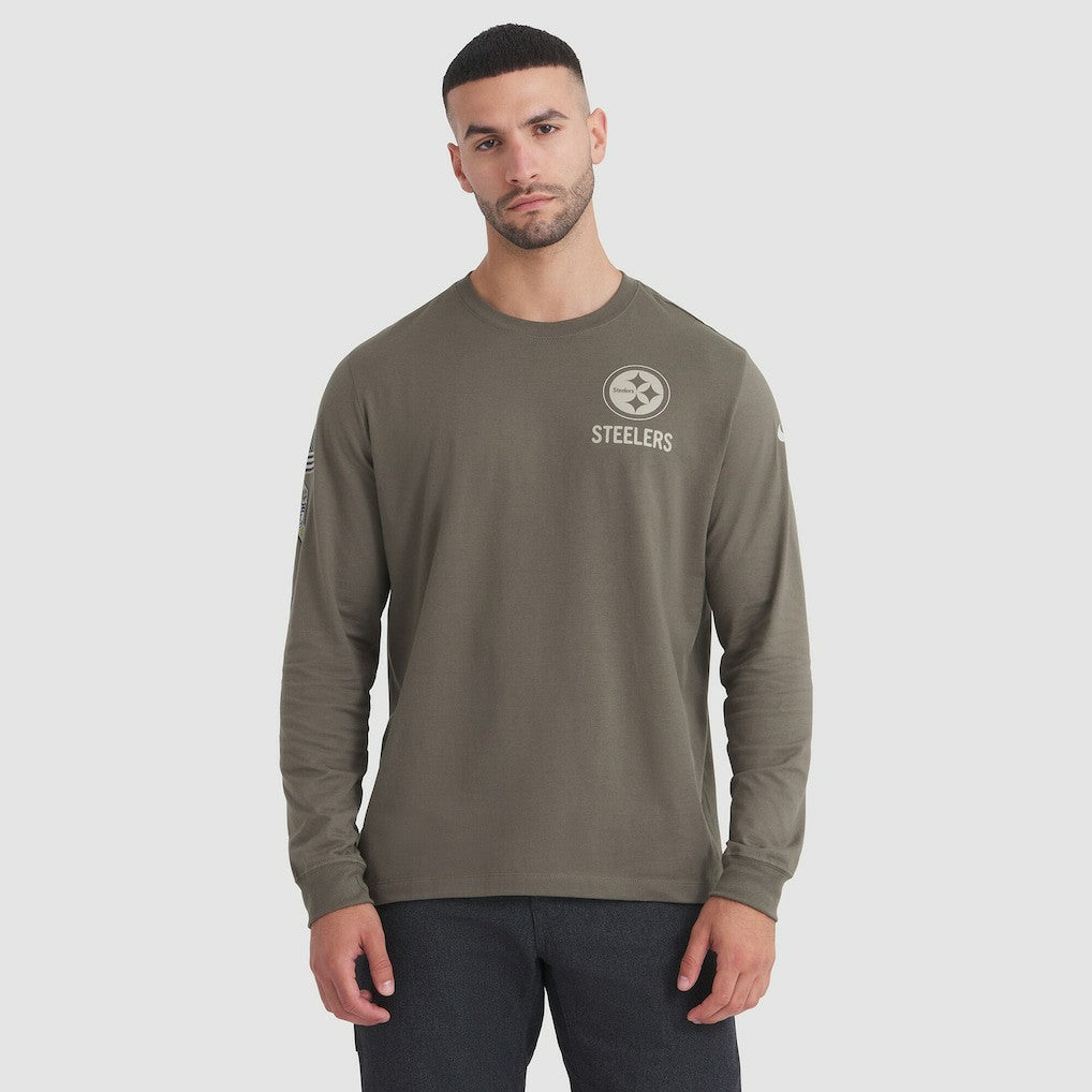 Pittsburgh Steelers 2025 Salute to Service Sideline Long Sleeve T-Shirt | NFL Hot