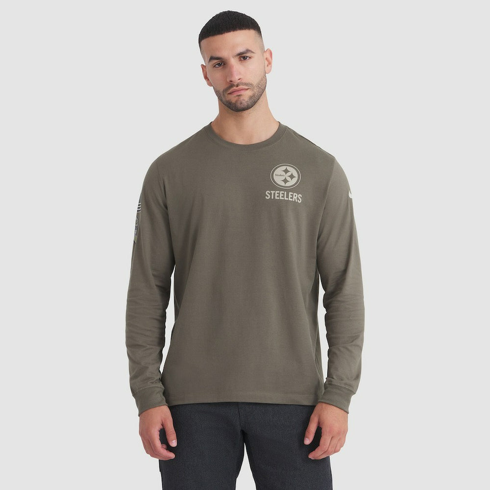 Pittsburgh Steelers 2025 Salute to Service Sideline Long Sleeve T-Shirt | NFL Hot