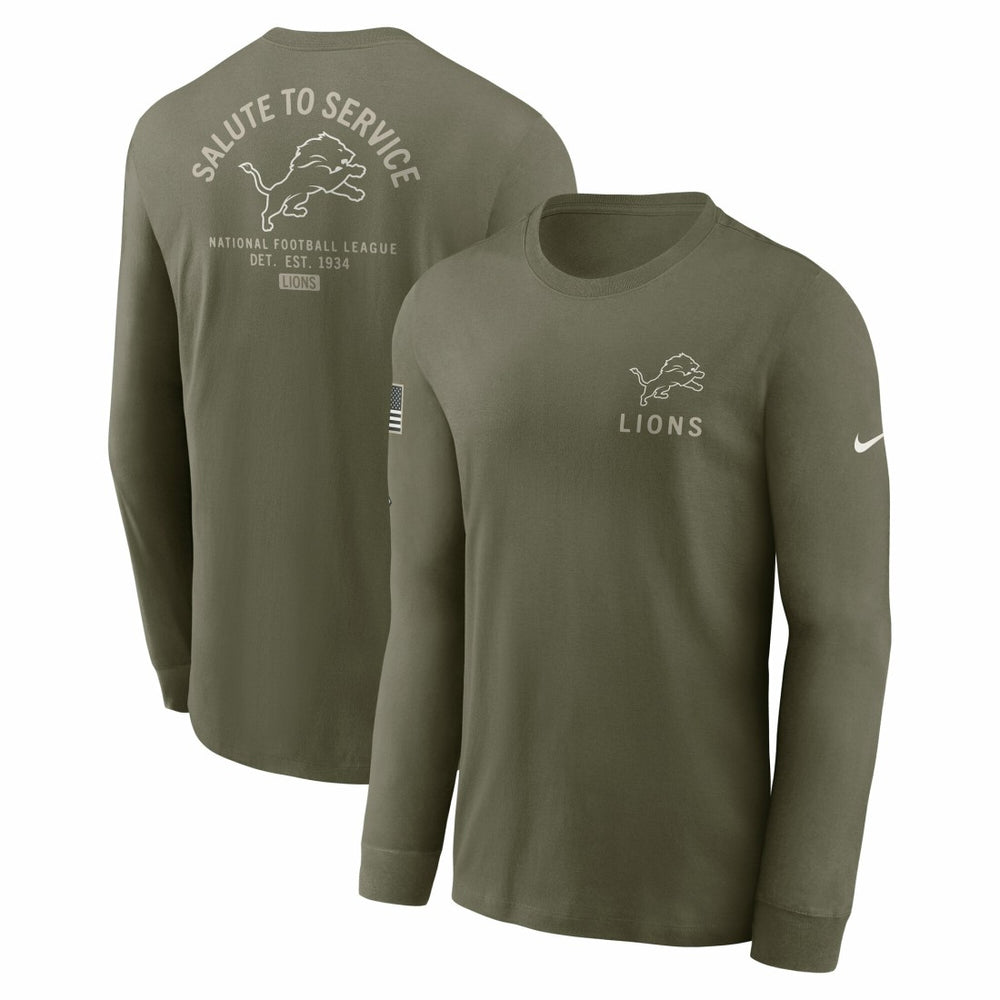 Detroit Lions 2025 Salute to Service Sideline Long Sleeve T-Shirt | NFL Sale