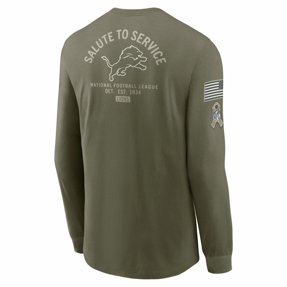 Detroit Lions 2025 Salute to Service Sideline Long Sleeve T-Shirt | NFL Sale