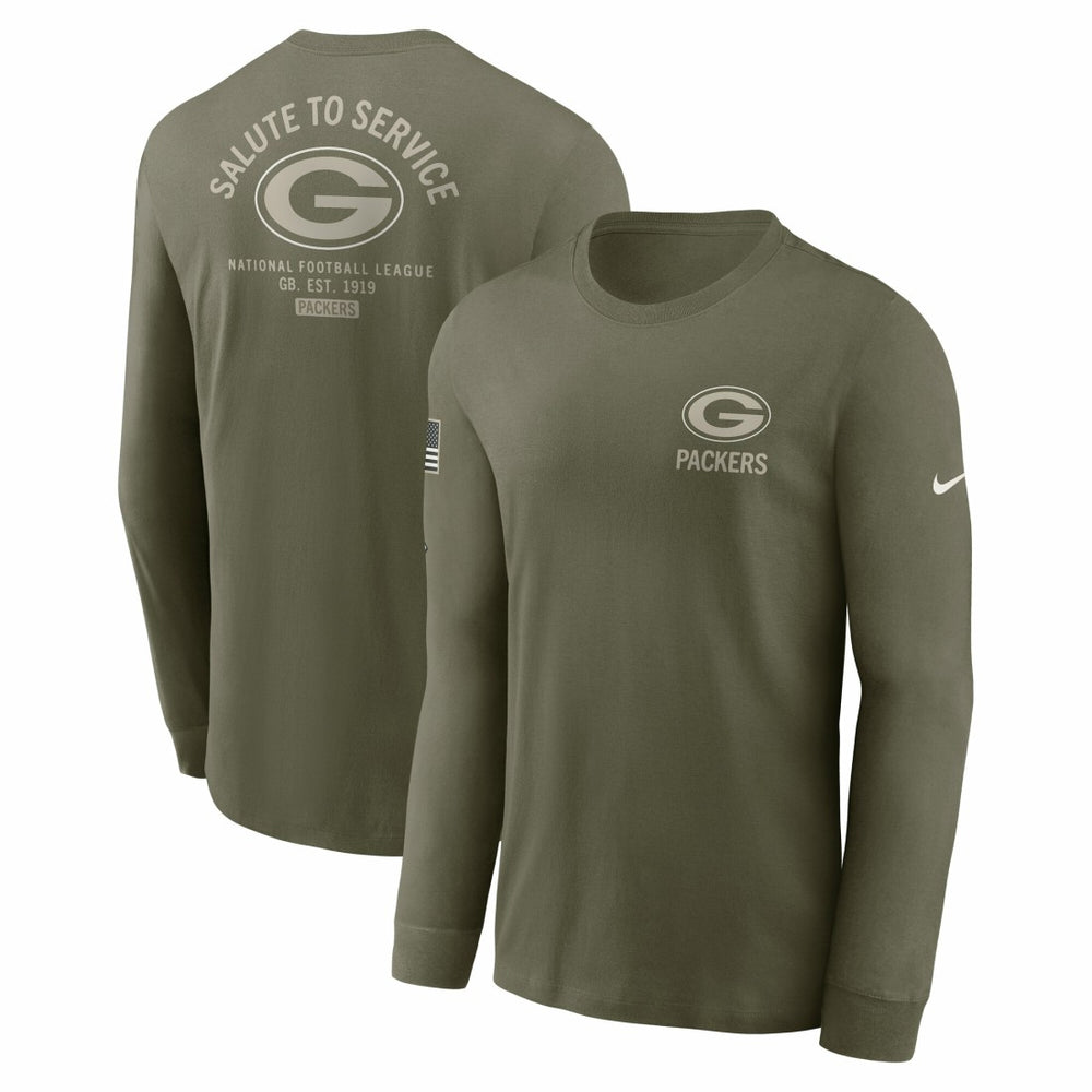 Green Bay Packers 2025 Salute to Service Sideline Long Sleeve T-Shirt | NFL Outlet