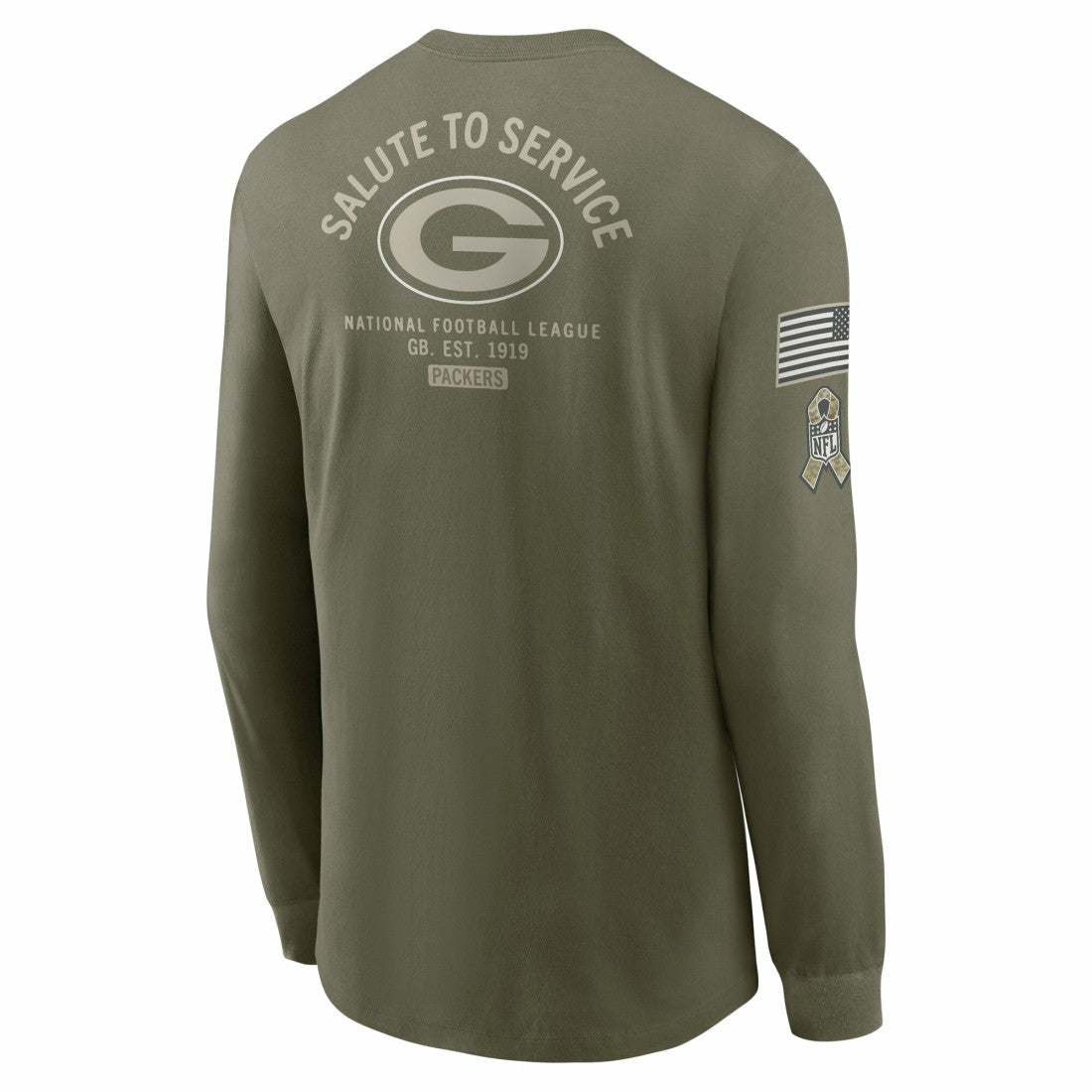 Green Bay Packers 2025 Salute to Service Sideline Long Sleeve T-Shirt | NFL Outlet
